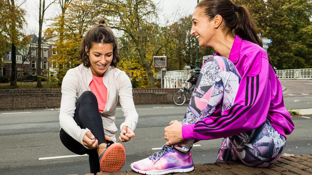 Vrouwen die hardlopen