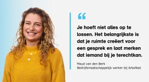 Bedrijfsmaatschappelijk werker Maud van den Berk.